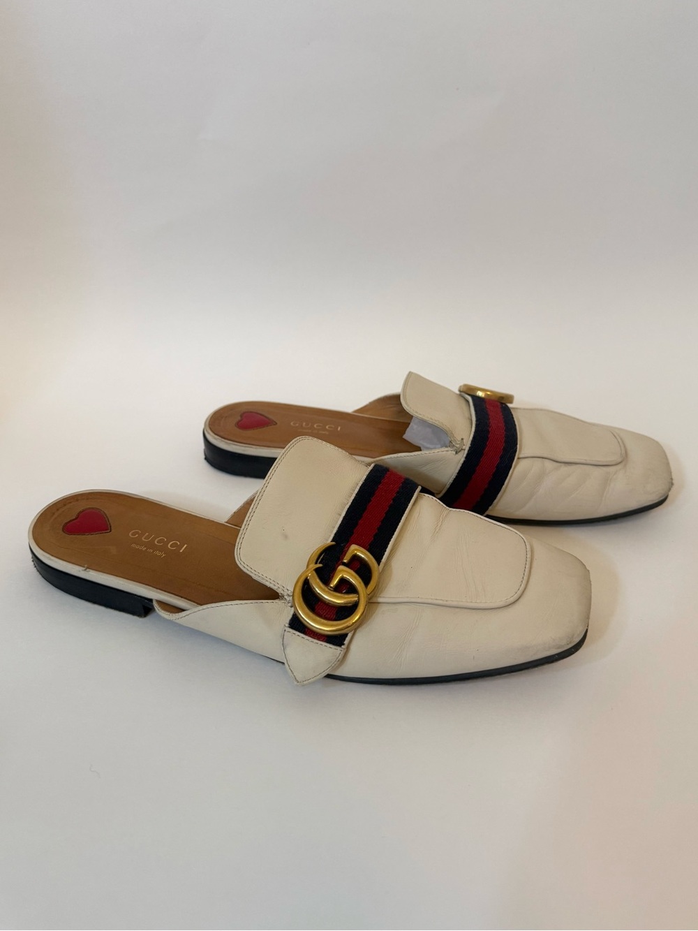 Gucci Women’s Peyton Leather Mule White size EU 39/US 9 - Picture 2 of 10
